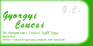 gyorgyi csucsi business card